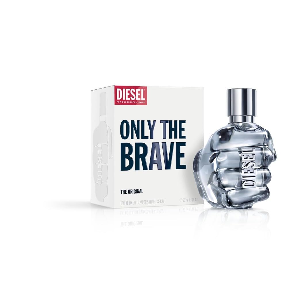 Diesel Only The Brave, Iconic Eau de Toilette Aftershave, Perfume For Men, The Original Fresh Men's Fragrance, Citrus Woody Fragrance with Lemon, Mandarin, Leather & Cedar