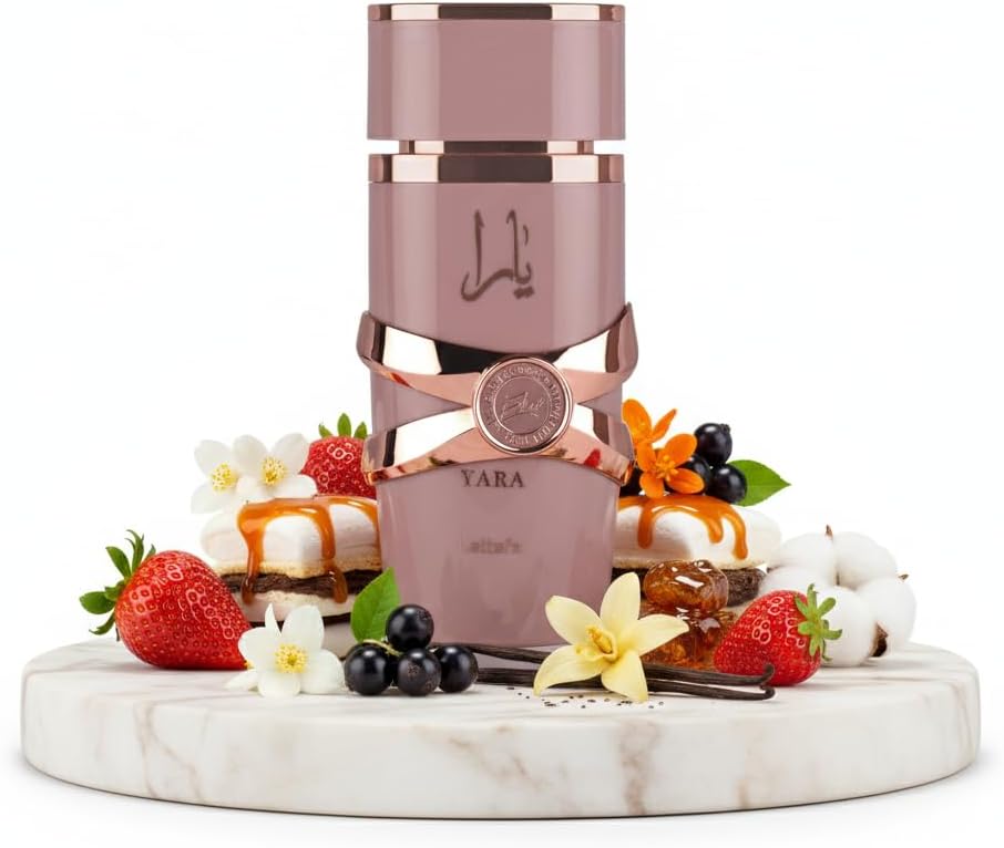 Lattafa Yara Elixir Eau de Parfum for Women 100 ML – Long-Lasting Fruity Floral Vanilla Perfume with Strawberry, Jasmine & Musk Notes | Luxury Gift Fragrance