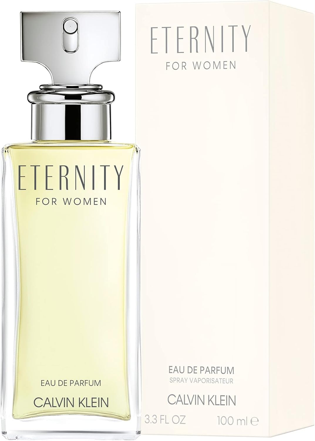 CALVIN KLEIN Eternity - Eau de Parfum for Women - Floral Fragrance with Notes of Bergamot, White Rose and Sandalwood - High Longevity