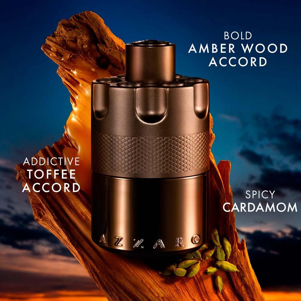 Azzaro The Most Wanted Eau de Parfum Intense, Woody & Seductive Men's Cologne, Ambery & Spicy Fragrance for Date Night, Lasting Wear, Luxury Perfume for Men