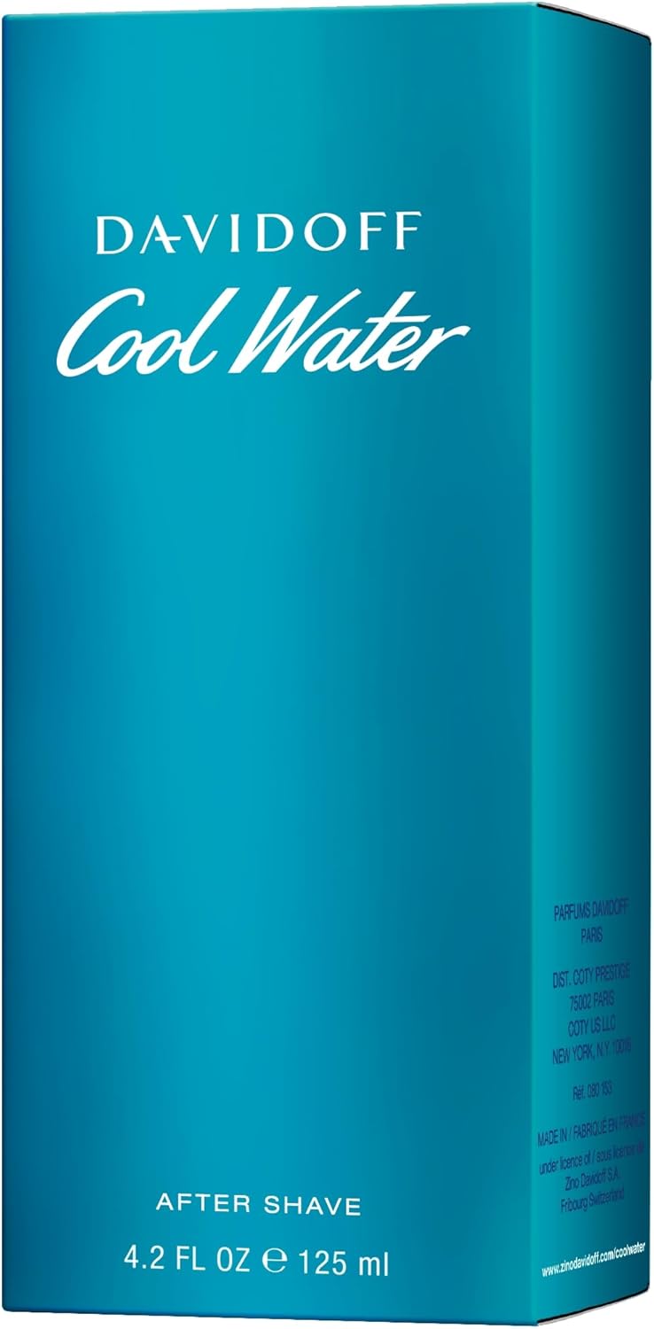 DAVIDOFF Cool Water - After Shave for Him - Aromatic Scent with Notes of Coriander, Mint, Lavender and Amber - Medium Longevity - 125 ml
