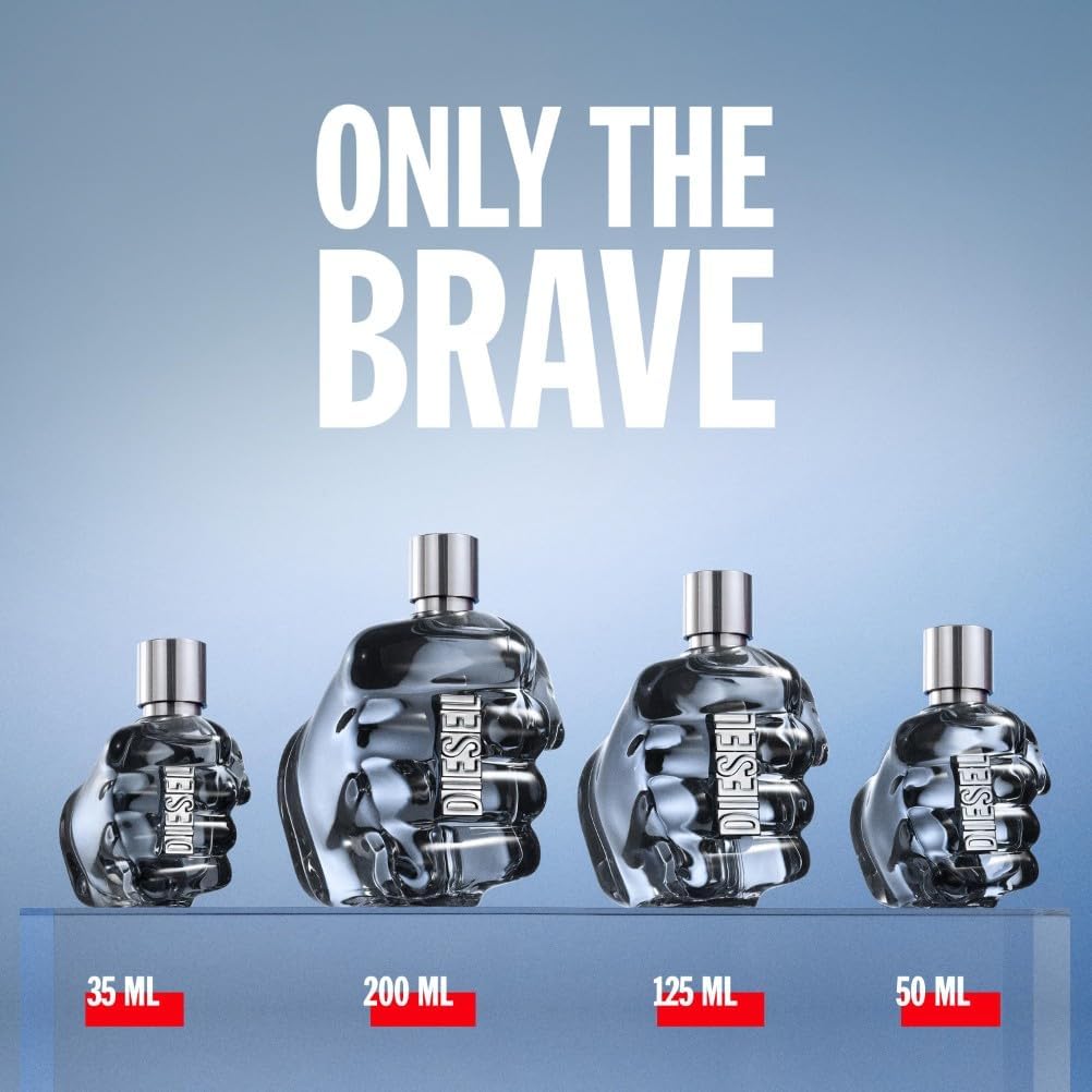Diesel Only The Brave, Iconic Eau de Toilette Aftershave, Perfume For Men, The Original Fresh Men's Fragrance, Citrus Woody Fragrance with Lemon, Mandarin, Leather & Cedar