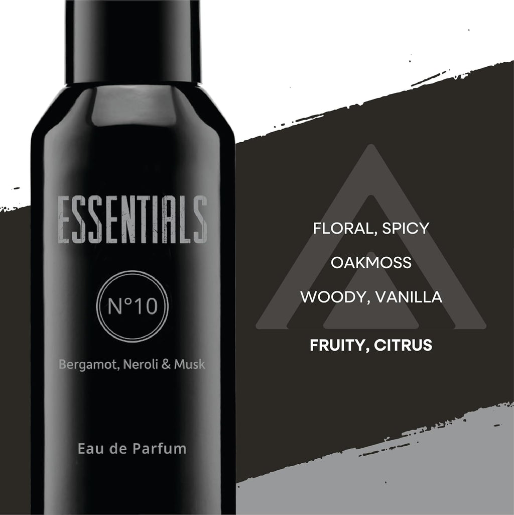 Milton-Lloyd Essentials Quad Pack for Him – 4 x 50ml Mens Aftershave Gift Set (No1, No3, No9, No10) – Long-Lasting Eau de Parfum with Fresh, Masculine Notes – Luxury Perfume for Men – Made in England