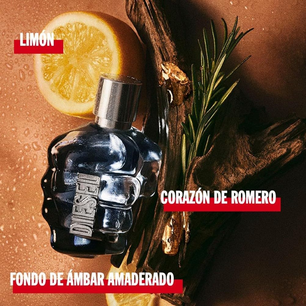 Diesel Only The Brave, Iconic Eau de Toilette Aftershave, Perfume For Men, The Original Fresh Men's Fragrance, Citrus Woody Fragrance with Lemon, Mandarin, Leather & Cedar