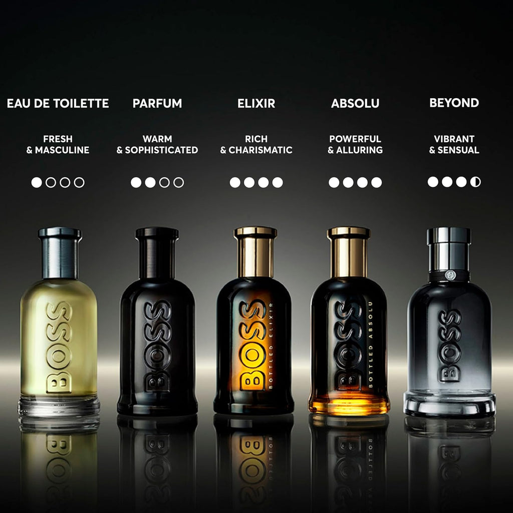 BOSS Bottled Absolu Parfum Intense, Men's Perfume, Woody and Leathery Aroma, Highly Concentrated Fragrance