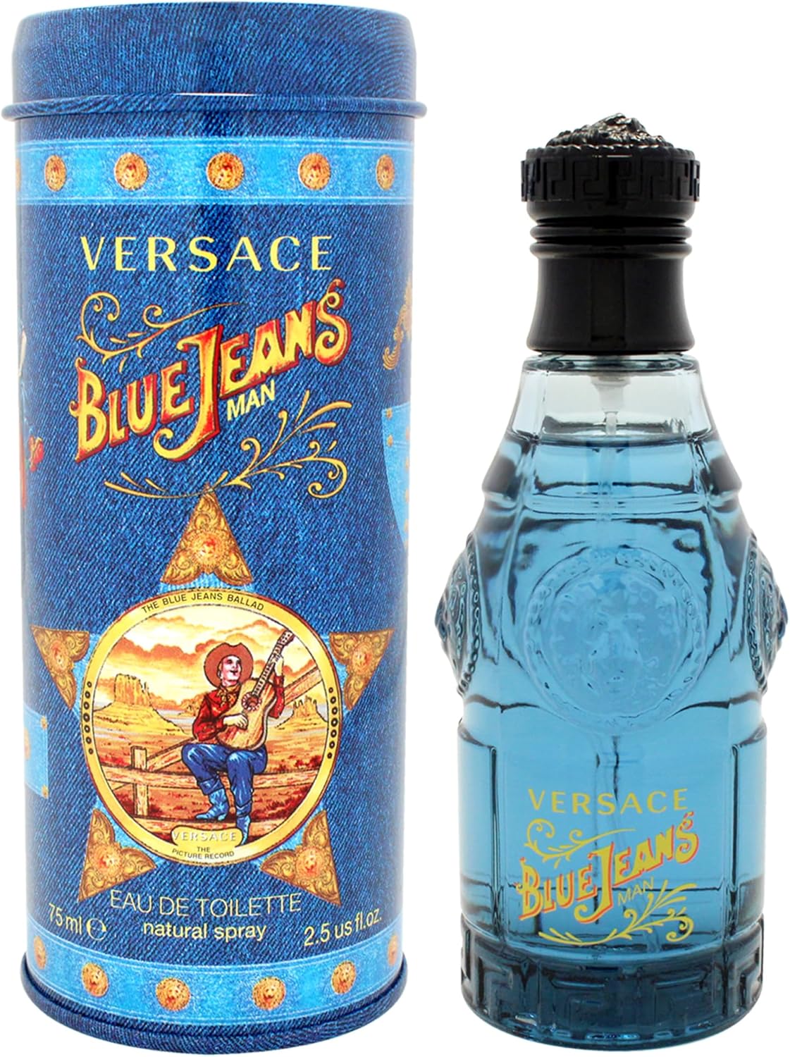 Versace Blue Jeans Eau De Toilette for Men, 75 ml (Pack of 1)