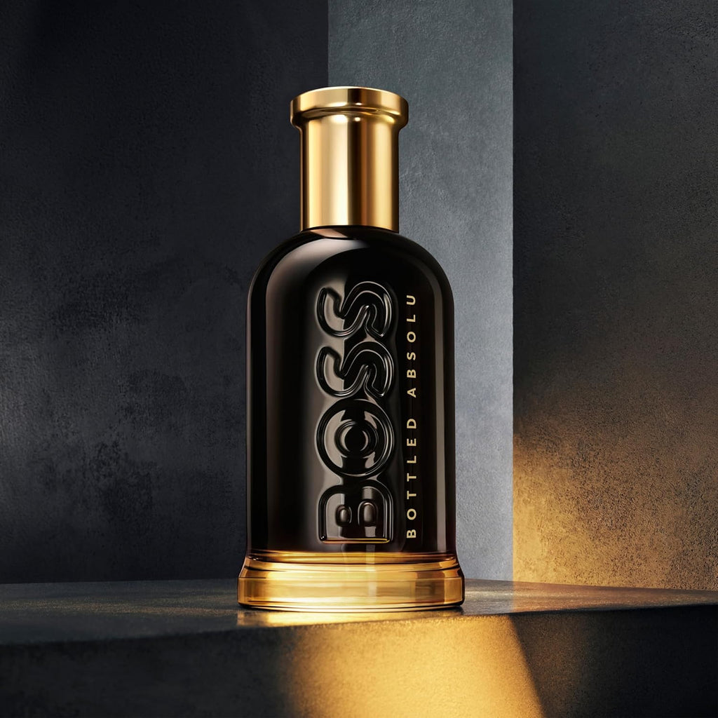 BOSS Bottled Absolu Parfum Intense, Men's Perfume, Woody and Leathery Aroma, Highly Concentrated Fragrance